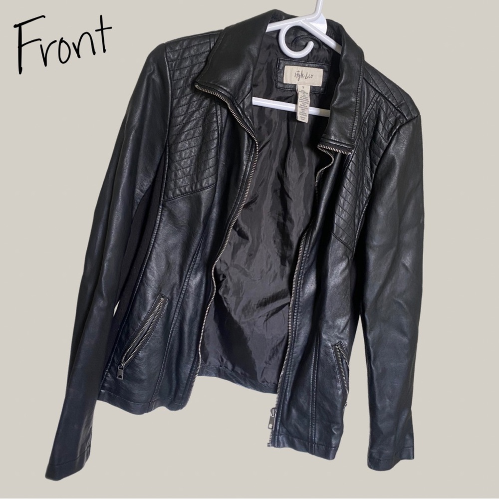 Style and Co leather jacket small